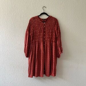 Madewell Challis Button-Front Mini Dress in Tiny Daisy